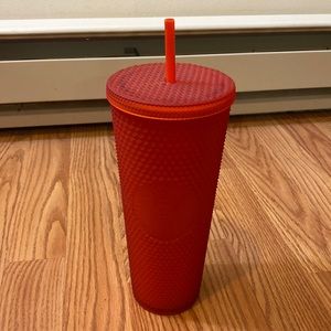 Red Studded Matte Textured Valentine’s Starbucks 24oz Travel Cup